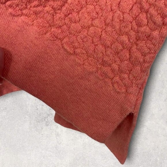 Anthropologie Field Flower Cashmere Waffle Knit Pullover Sweater Pink Boho Med - Picture 6 of 14